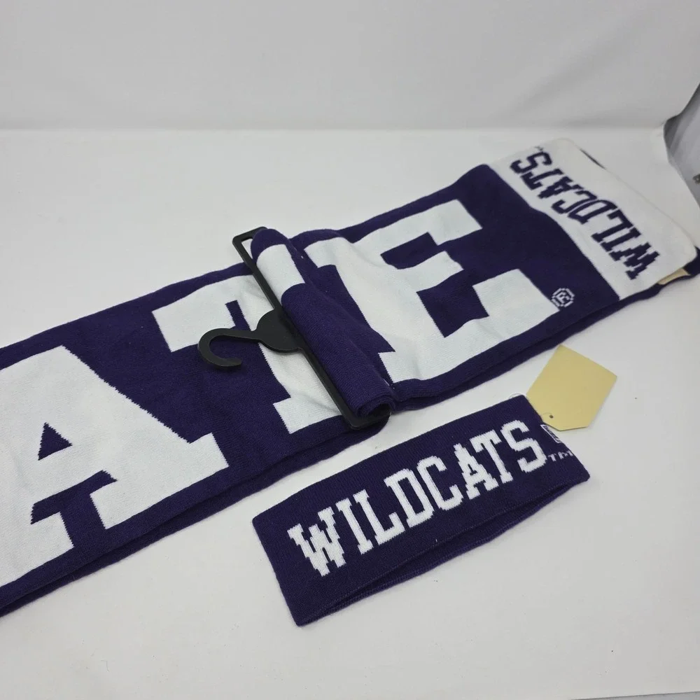 The Game Scarf & Headband Women OS Purple Kansas State Wildcats Knit Acrylic